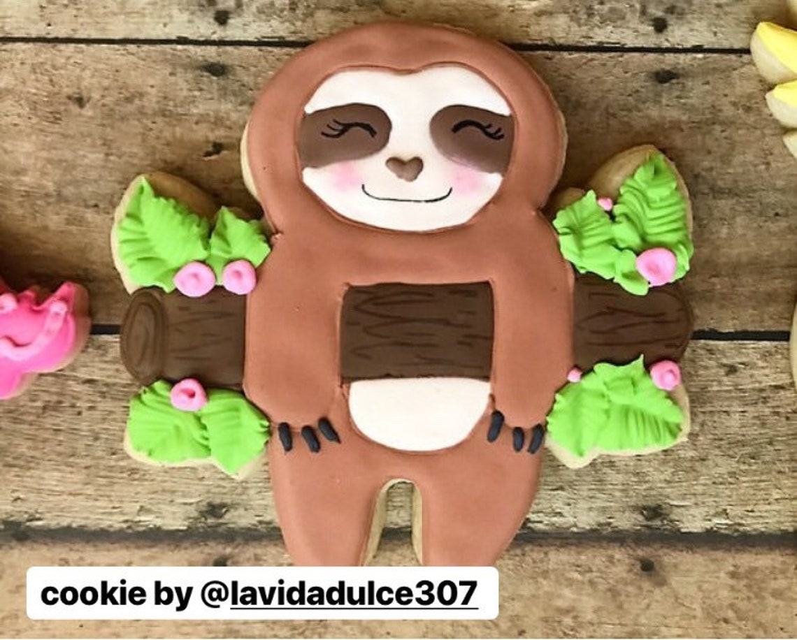 Sloth Cookie Cutter Animal Cookie Cutter Sloth on the Tree Etsy