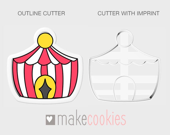 US SELLER!! Circus Tent cookie and fondant cutter