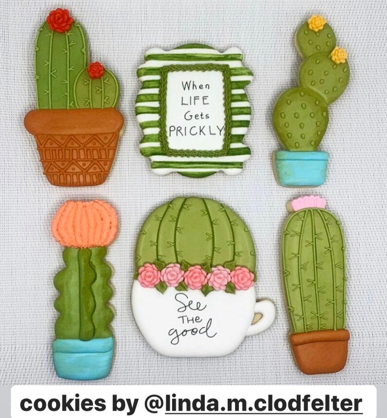 Cactus Cookie Cutter Cookie Cutters Cactus in Pot Succulent Etsy