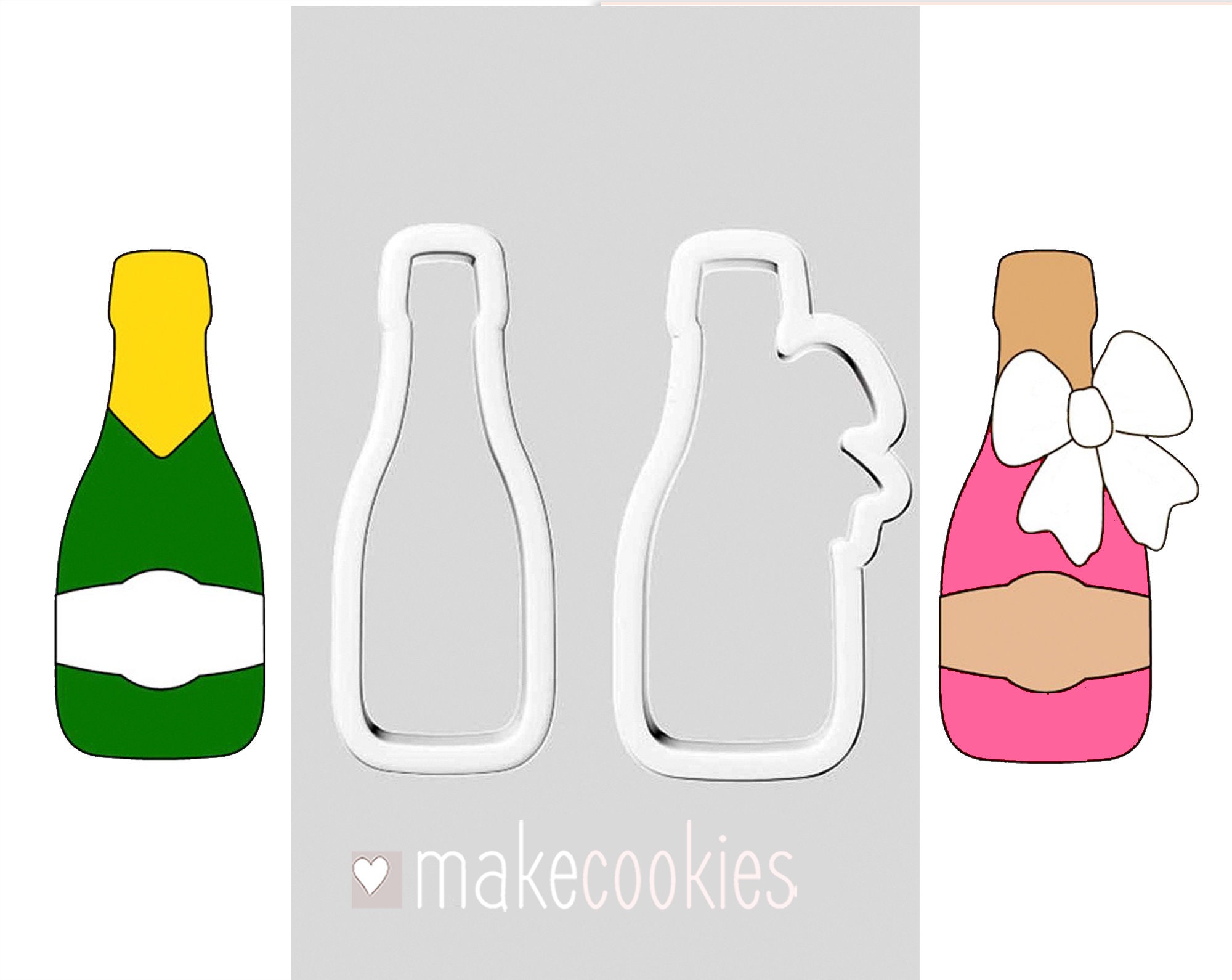 Bottle Cookie Cutters Wine Bottle Cookie Cutter Christmas Etsy