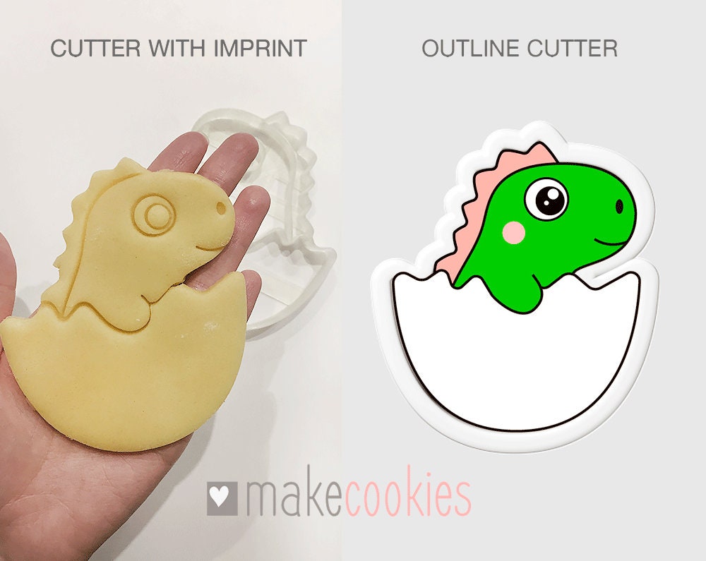 Dinosaur Cookie Cutter Baby Dinosaur Cookies Cutter 3D Etsy