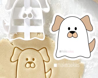 Dog Ghost Cookie Cutter  – Cute Halloween Dog Baking Tool