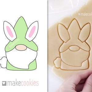 Easter Gnome Cookie Cutter for Easter Cutter with imprint
