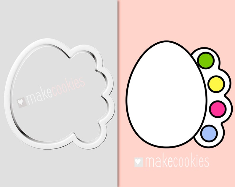 Easter Egg Cookie Cutter PYO Easter Cutters Fondant Cutters Etsy