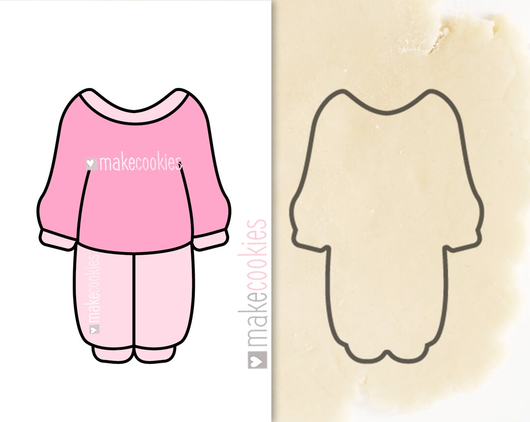 Pajama Cookie Cutter and Pajama Party Cutter and Fondant Cutter Etsy