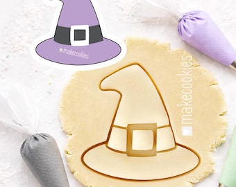 Witch Hat Cookie Cutter: 3D Printed Halloween Treats, Fondant and Clay crafts Cutter