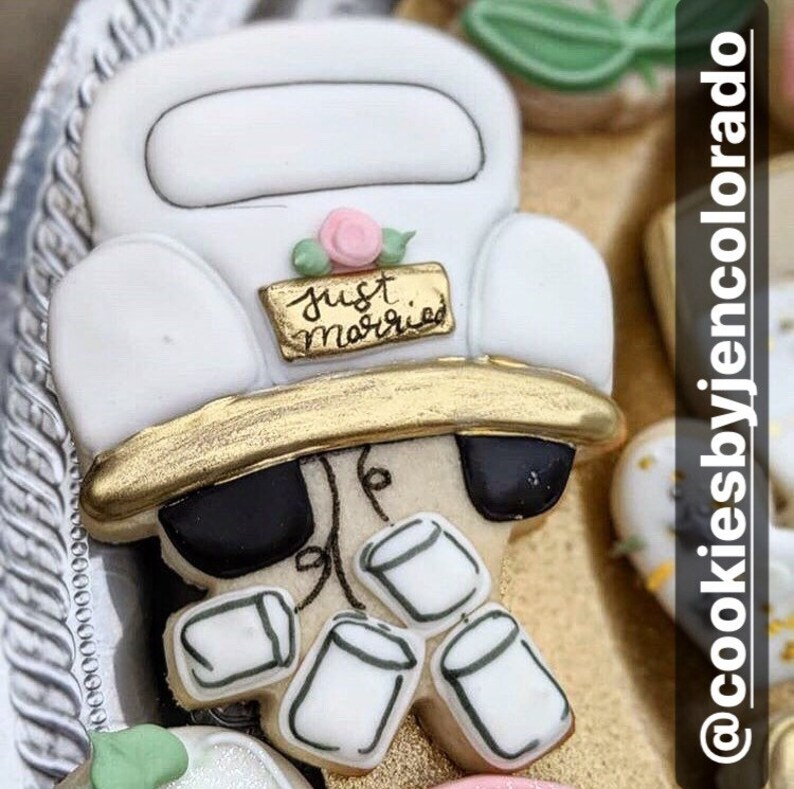 Wedding Car Cookie Cutter 3 Fondant Cutters Wedding Favors Etsy