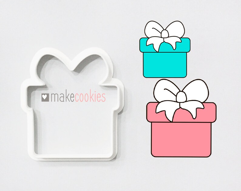 Gift Box Cookie Cutter Christmas Gift Cookie Cutter Etsy