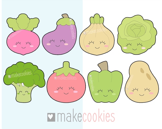 Vegetable Cookie Cutter Set: 3D Printed PLA Plastic