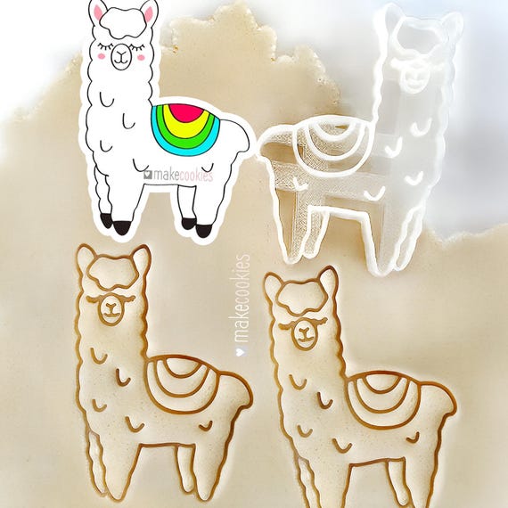Llama Cookie Cutter #2, Fondant cutter, Alpaca, Cinco de mayo