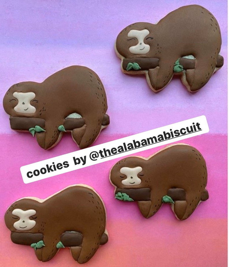 Sloth Cookie Cutter, Animal Cookie Cutter, 3d Printed Cookie Cutters, Fondant Cutter, Sloth Cookies image 7