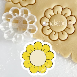 Flower Cookie Cutter, for Mother&#39;s Day, Cookie Stamp and fondant cutter