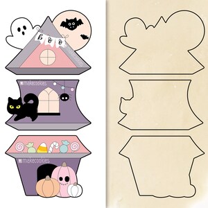 Haunted House Cookie Cutter Set (3 Pcs), Halloween Cookie Cutters - Etsy