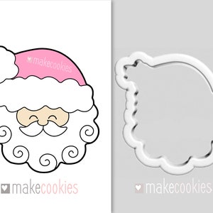Santa Claus Cookie Cutter: Hand-Drawn Christmas Baking