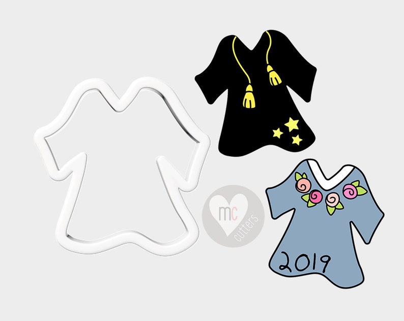 Graduation Cookie Cutter Fondant Cutters Robe Cookie Cutter Graduation Gown Cookie Cutter