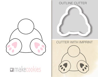 Bunny Butt Cookie Cutter, Easter Cutters