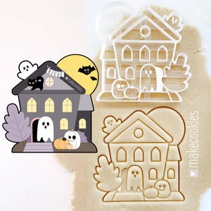 Large Haunted House Cookie Cutter, Halloween Cookie Cutters, Halloween Cutters
