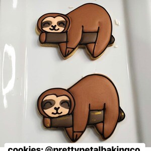 Sloth Cookie Cutter, Animal Cookie Cutter, 3d Printed Cookie Cutters, Fondant Cutter, Sloth Cookies image 5