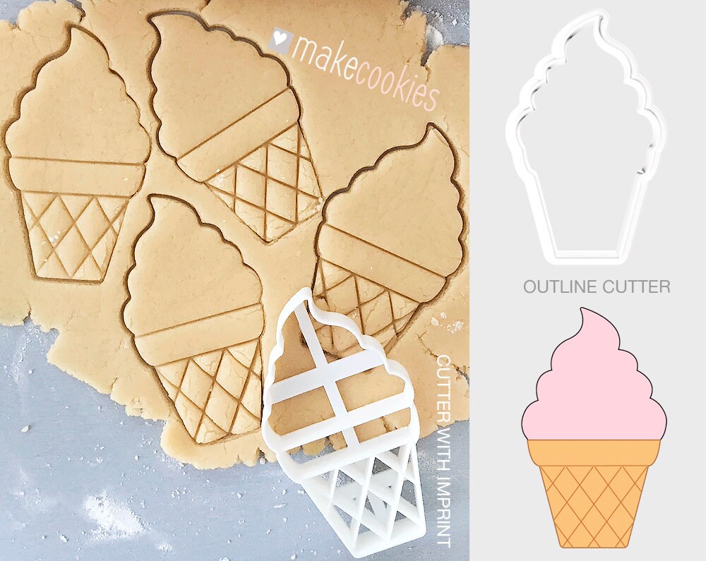 Cone Cutter FAST SHIPPING!! Summer Cookie Cutter Ice Cream Cutter,Craft Cutter. Ice Cream Cookie