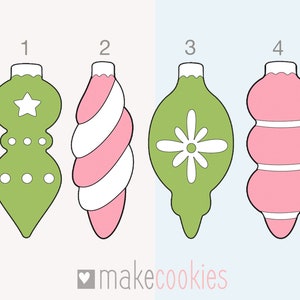 Christmas Ornament Cookie Cutter Set, Christmas Cookie Cutters, Merry Christmas