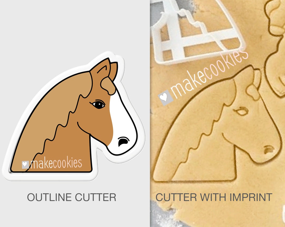 Horse Head Cookie Cutter, Horse Cookie Cutter, Animal Cookie Cutter, Cookie Stamp Etsy