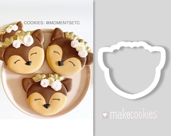 Deer Head Cookie Cutter: 3D Printed PLA Plastic