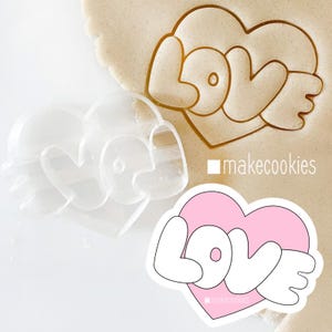 Love Heart Cookie Cutter: Valentine&#39;s Day Fondant Cutter