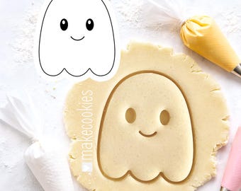 Ghost Cookie Cutter Halloween Stamp Clay Fondant Cutters
