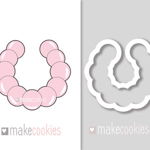 Beads Necklace Cookie Cutter: Bridal Shower Favor