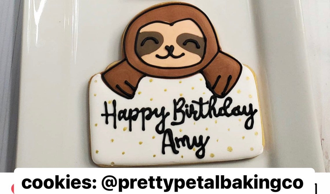 Sloth Cookie Cutter Animal Cookie Cutter Sloth Plaque Cookie Etsy