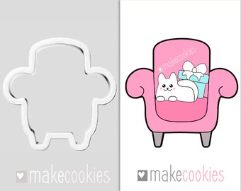 Armchair Cookie Cutter, Christmas Cookie Cutters, 3d Printed Cookie Cutters