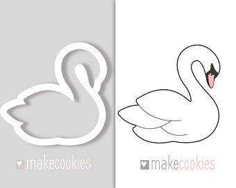 Swan Cookie Cutter: 3D Printed Fondant Cutter