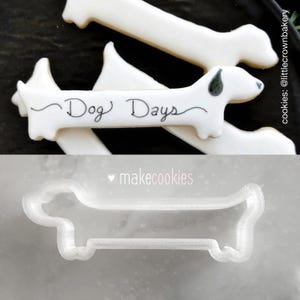 Dachshund Cookie Cutter: Teckel Weiner Dog with Hearts