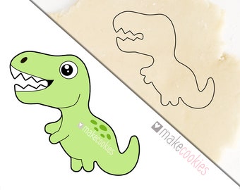 T-rex Cookie Cutter, Fondant cutters, 3D printed Cookie Mold, Mamasaur, Dinosaur