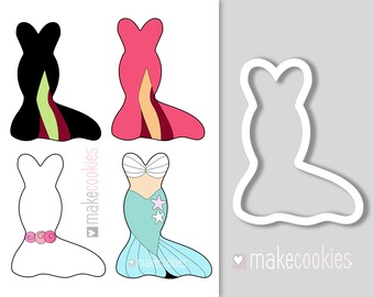 Dress Cookie Cutter, Wedding Cookie Cutter, Wedding Dress, Bridal Shower, Fondant Cutters