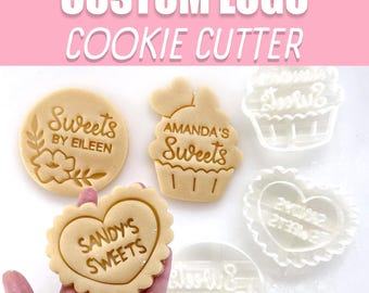 Custom Logo Cookie Cutter of your design or photo. Personalized 3d printed cookie cutters