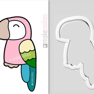 Parrot Cookie Cutter, Budgie Cookie Cutter, Toucan Cookie Cutter, Fondant Cutters,
