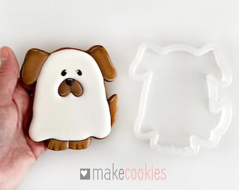 Dog Ghost Cookie Cutter, Halloween cutters, Fondant cutters