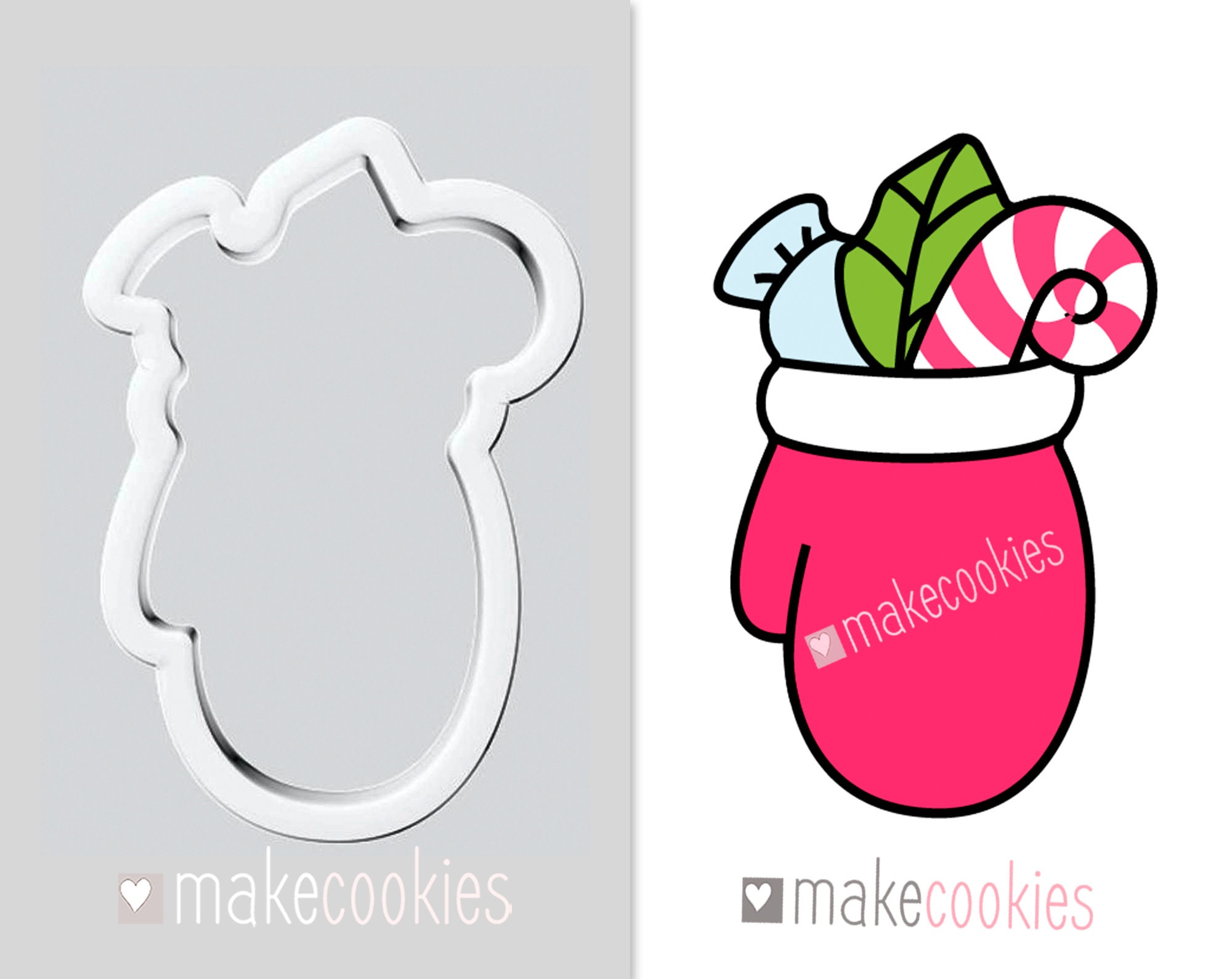 Mitten Cookie Cutter Fondant Cutters Christmas Cookie Etsy Australia