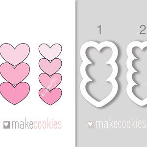 Heart Sticks Cookie Cutter, Valentines day cutters, Cookie Cutters For Valentine&#39;s Day