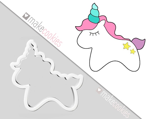 Unicorn Cookie Cutter, Fondant Cutters, Cookie Mold, Polymer Clay Cutters 