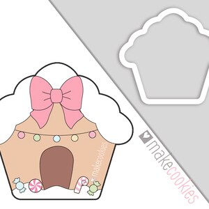Gingerbread House Cookie Cutter: Christmas Fondant Cutter