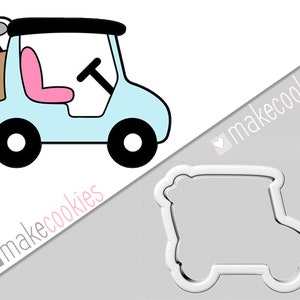 Golf Car Cookie Cutter, Golf Cookie Cutter, Fondant Cutter, Sport Cookie Cutter
