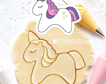 Unicorn Cookie Cutter for baking, fondant and clay decor - Party favors and gifts  for Baby Shower, Birthday and celebrations