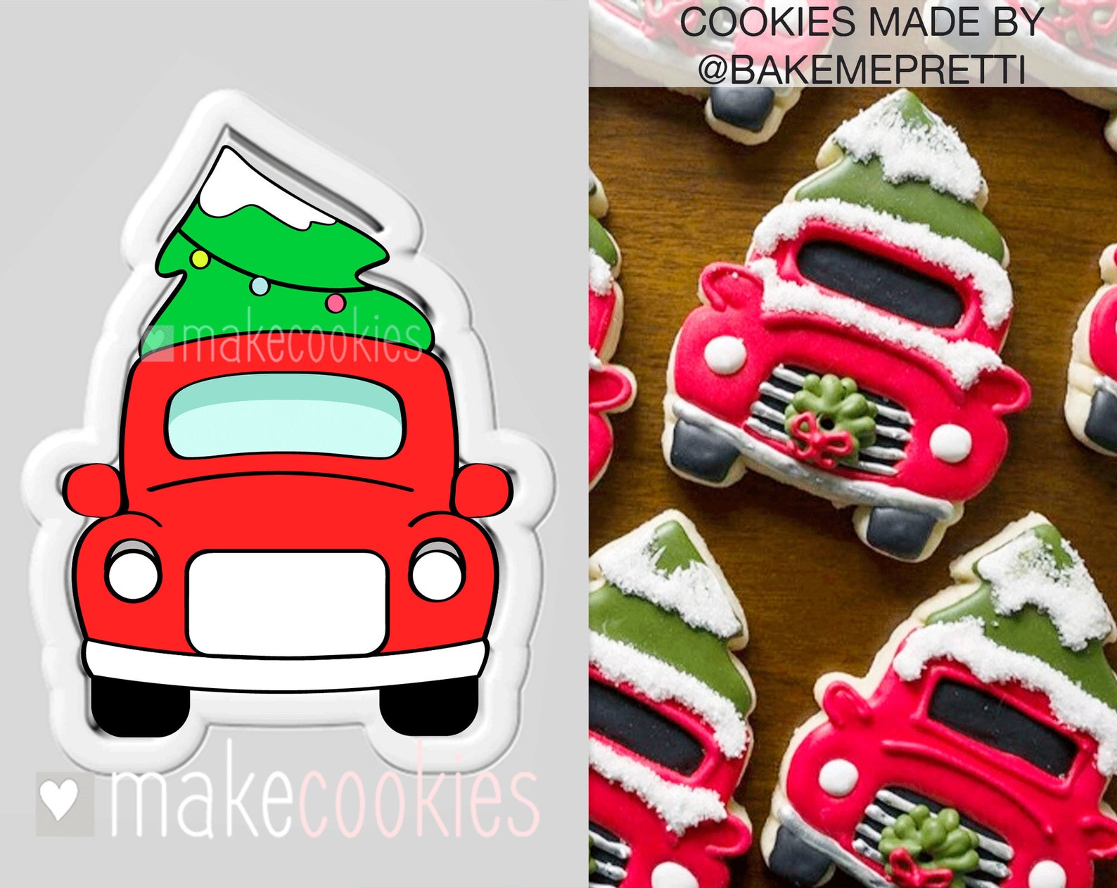 Christmas Truck Cookie Cutter Christmas Cookie Cutters Etsy