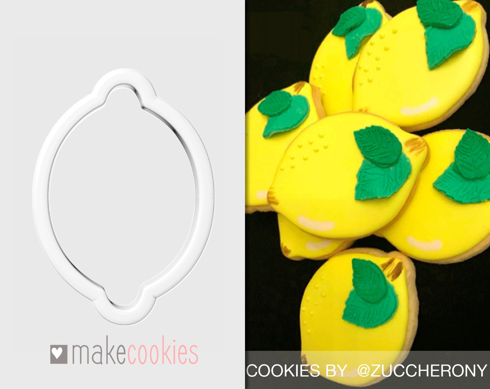 Lemon Cookie Cutter 2 Cookie Cutters Cookie Mold Classic Etsy