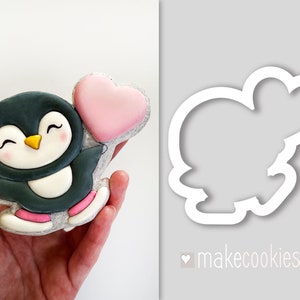 Penguin With Heart Cookie Cutter