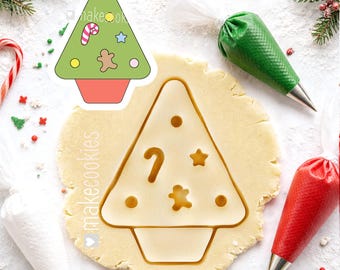 Christmas Tree Cookie Cutter: Triangle Shaped Fondant and Clay Cutter