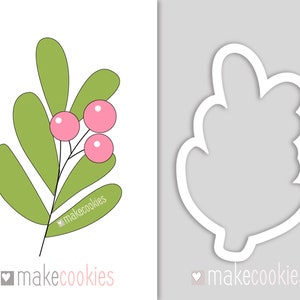 Emporte-pièce Holly Leaf : pâtisserie de Noël, plastique PLA