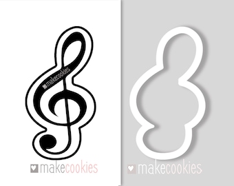 Note Cookie Cutter, Treble Clef Cookie Cutter, Music Notes Cookie Cutter, Fondant Cutters